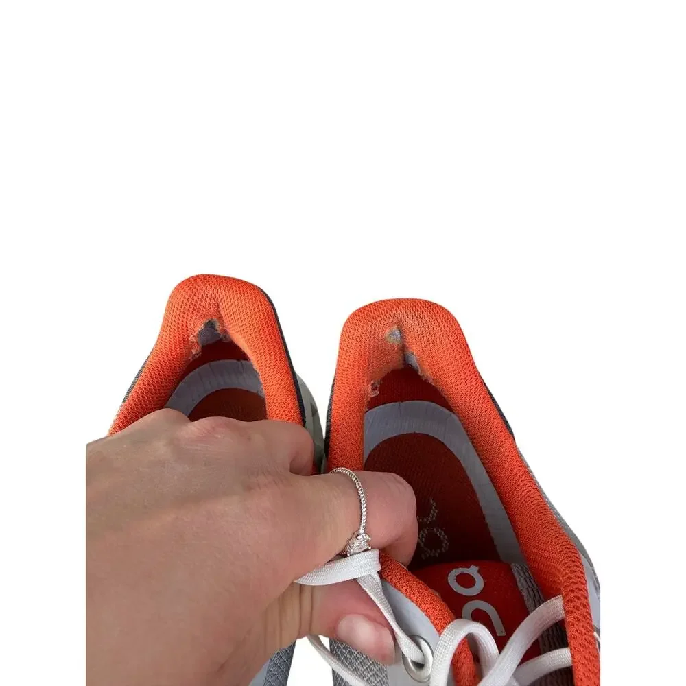 On Cloudflyer Men's Running Shoes Size 9 Grey Orange Swiss - Picture 3 of 8